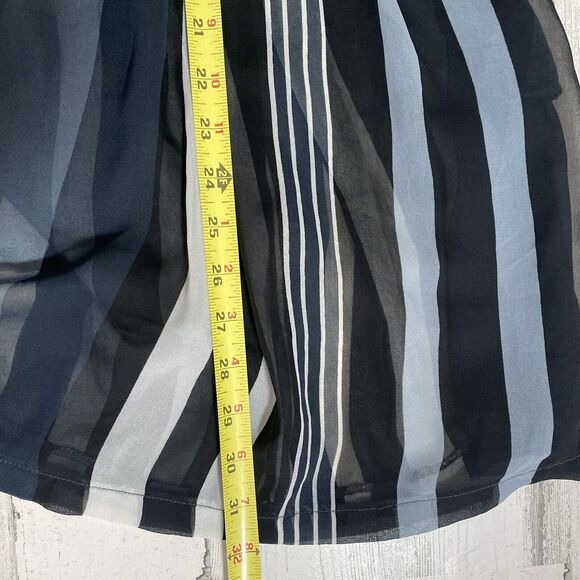 Akira Chicago Red Label Black/ Grey Striped Dress - Medium - Picture 11 of 11